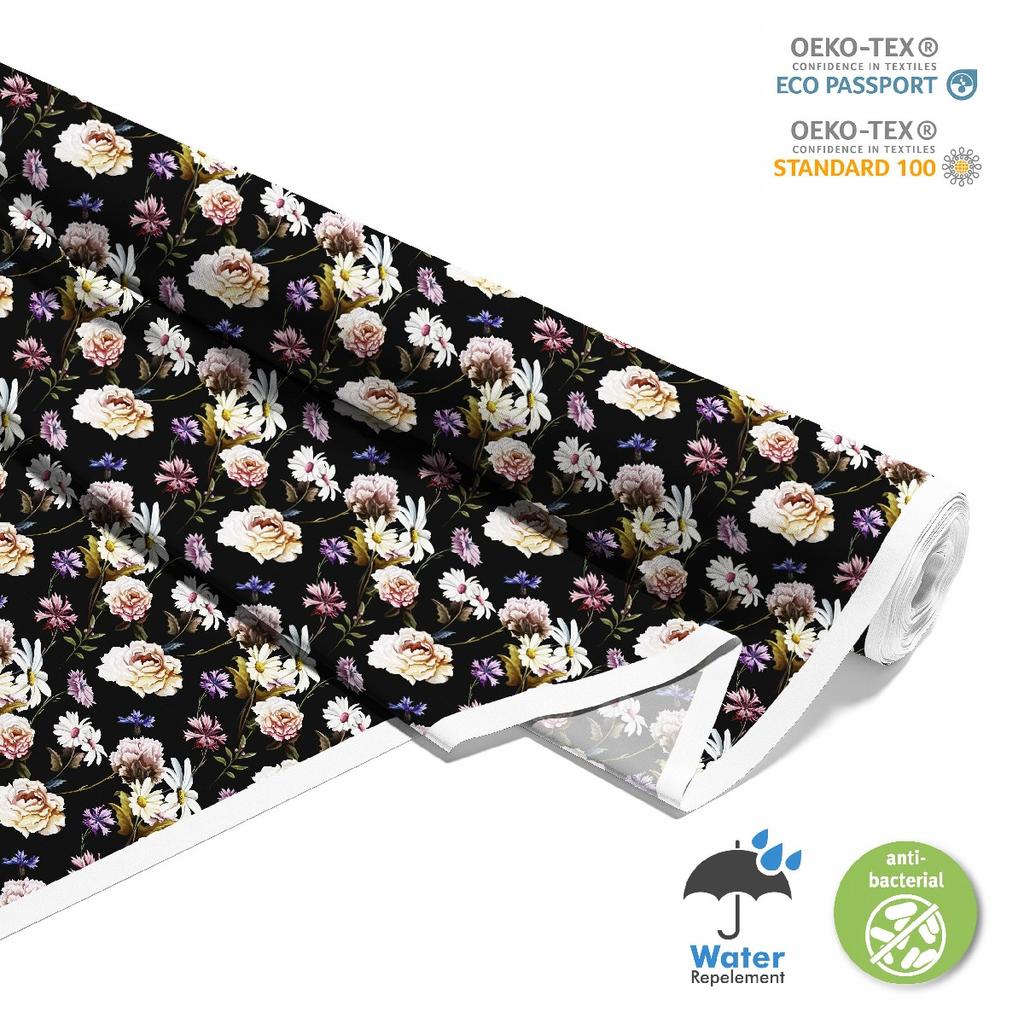 Outdoor Dekostoffe Oxford - Motiv Kamille Und Pfingstrosen I Dx156