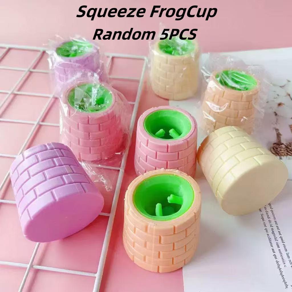 Squeeze Well Frog Cup Anti Stress Pop Up Funny Cute Kawaii Children Toys Joke Decompression Fidget Sensory Stress Reliefing Gift