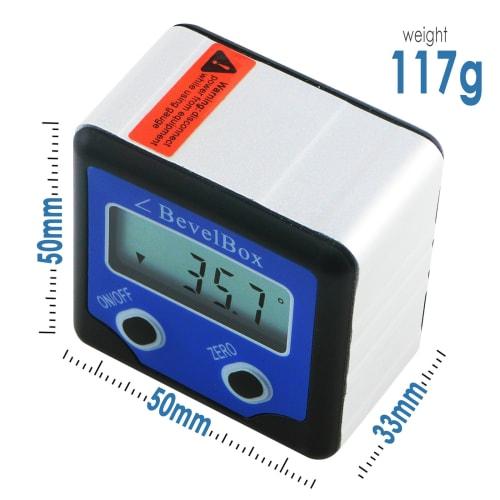 TECKOPLUS Digital Angle Meter, Inclinometer, Bevel Box, Angle Meter with Mode, }180.0, 3 Internal Magnets, IP54 Waterproof