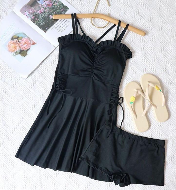 One-piece swimsuit female slim belly 1011 new Internet celebrity super fairy student conservative belly swimsuit wholesale