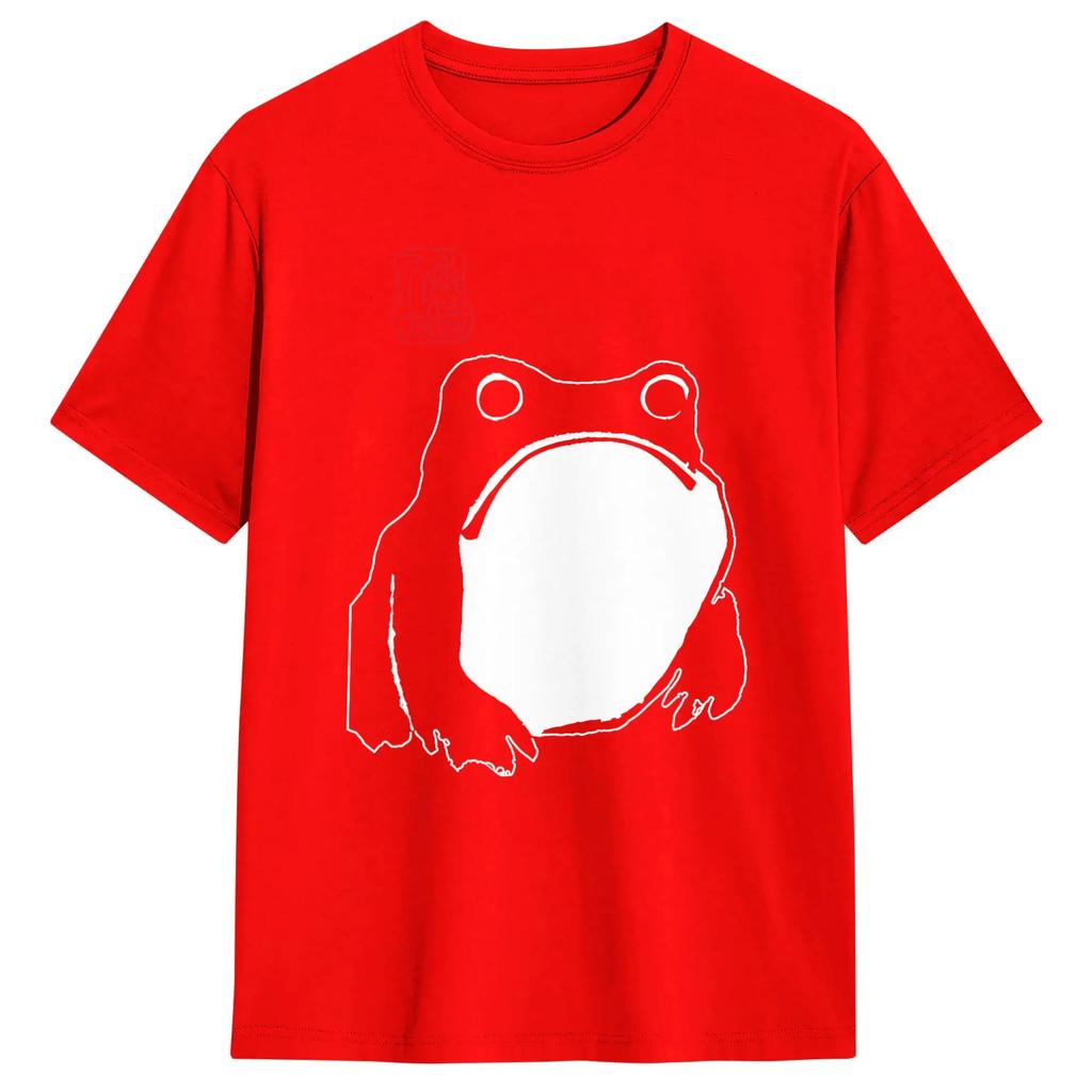 Unique Cute Grumpy Frog Japanese Ink Tshirt For Unisex Crew Neck 100 Cotton T Shirts Short Sleeve Tees Printed Clothing