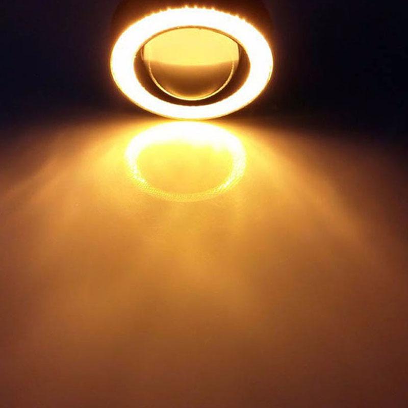 

2 шт. 2,5 3,0 3,5 64 мм 76 мм 89 мм проектор COB светодиодный автомобильный противотуманный фонарь 6500K Halo ангельские глазки кольца DRL белый 12 В противотуманная фара 3.5inch