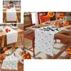 Black Eye Ghost Embroidered Doublesided Table Runner For Party Decor And Event Displays