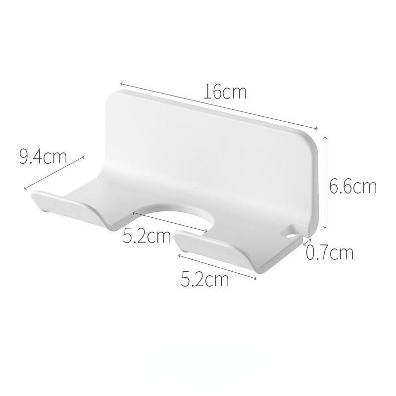 Hair Dryer Holder Wall Mounted Hair Straightener Dryer Hair Stand Bathroom Organizer Shelves Self Adhesive Plastic Storage Rack