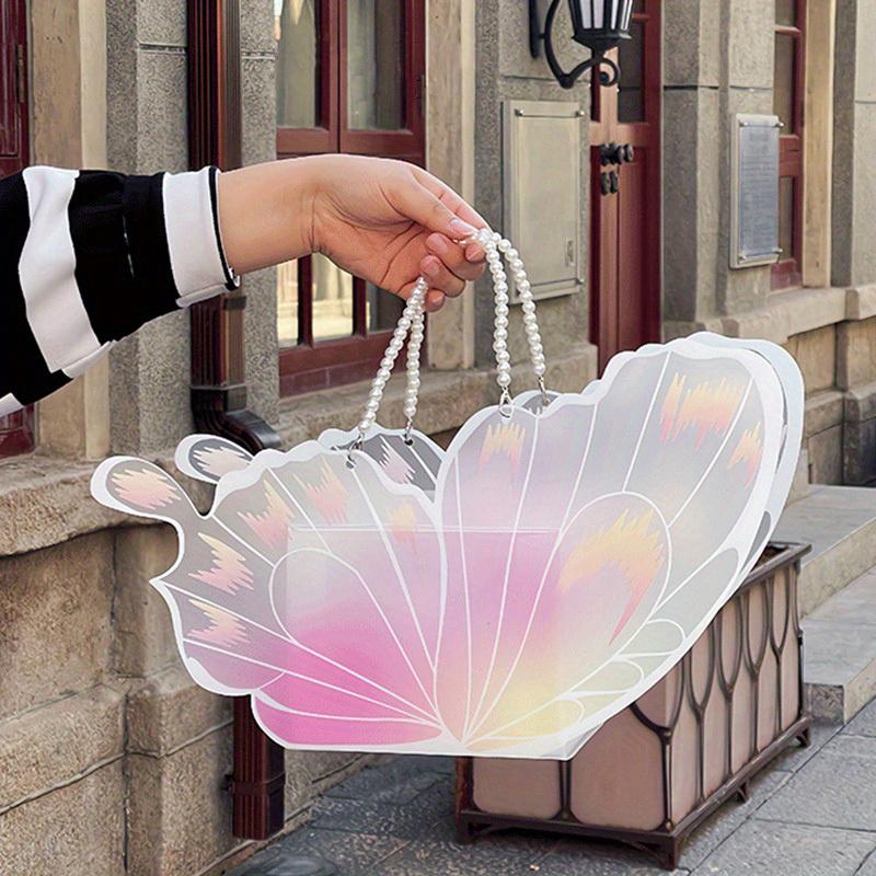 5pcs Candy Gifts Bags Party Supplies Handheld Flower Box Birthday Party Plastic Box Baby Shower 2 Styles