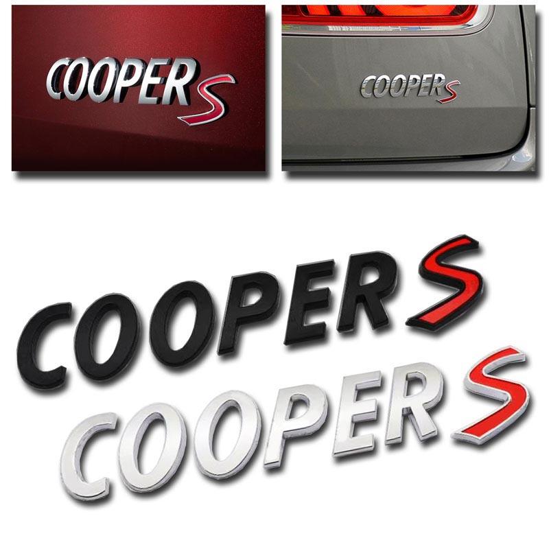 3D Metal COOPER S Decorative Sticker For MINI Cooper's Car Trunk Refurbishment Accessories