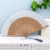 Chinese-Style Folding Fan, Creative Double-Section Fan, Hanfu Qipao Dance Fan, Women's Portable Folding Ancient-Style Small Fan