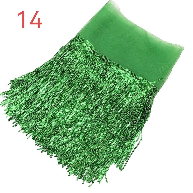 10 Yard 20cm Colorful Sequins Tassel Lace Fabric Fringe Trim Ribbon Latin Dance Performance Dresses Decor Diy Sewing Accessories