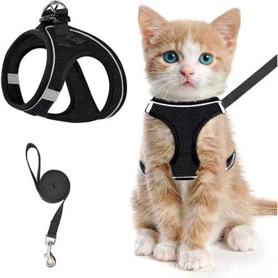 Pet Supplies Cat Breathable Harness Reflective Anti-breakaway Cat Walking Rope Cat Traction Rope Small Dog Harness