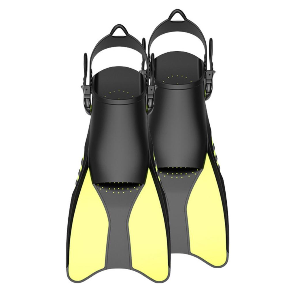 Adjustable Accessible Heel Flippers Flexible Adjustable Underwater Fins Accessible Heel Aquatic Fins Soft Foot Pocket for Adults