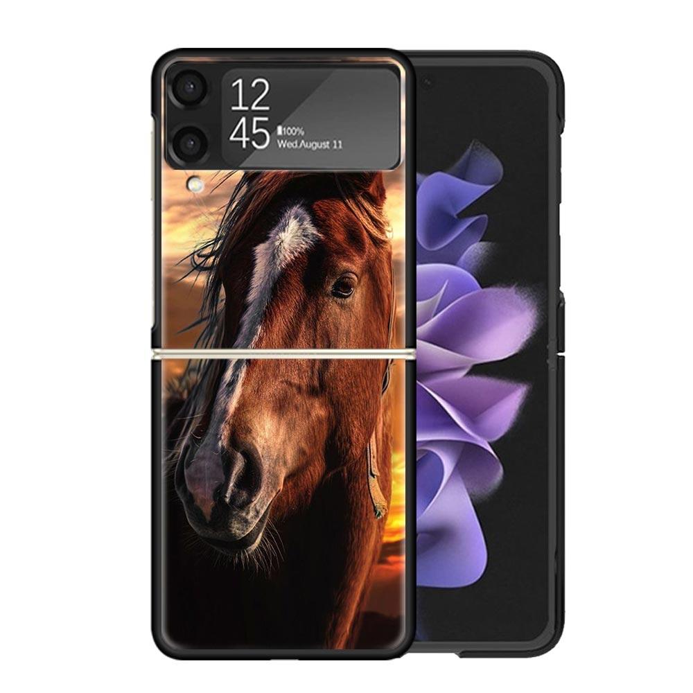 Horse Great Beauty Galloping Cases For Samsung Galaxy Z Flip 4 5 6 7 3 Z Flip7 Flip6 Flip4 Flip5 Flip3 5G Hard Shockproof Fundas