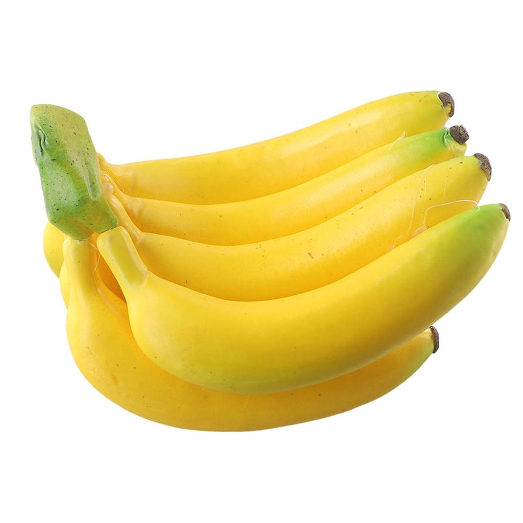 Yellow Artificial Banana Fake Fruit Foam Plastic Model