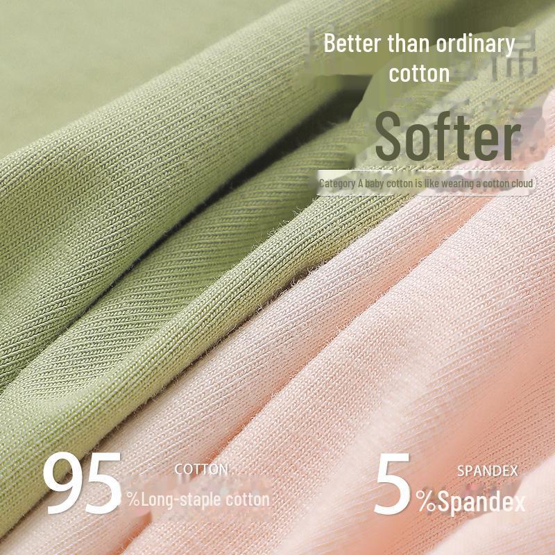 High Waist Combed Cotton Women's Antibacterial Warm Autumn-Winter Pants