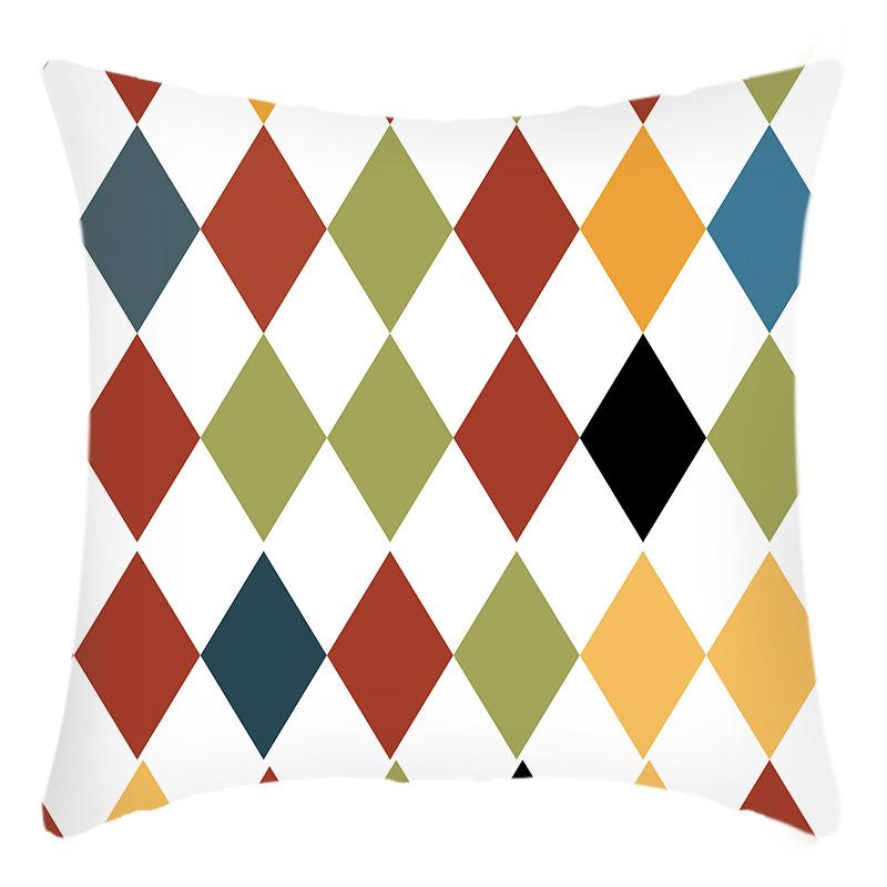 New Pillowcase Geometric Series Printed Pillowcase Simple Print Pillowcase Home Sofa