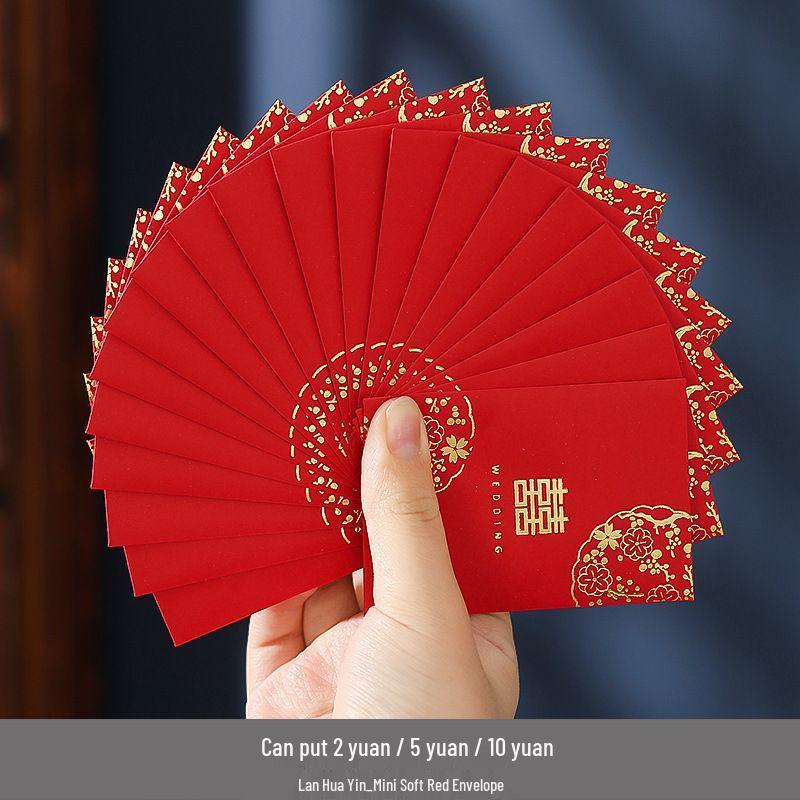 Wedding Red Envelopes for Door Blocking & Bride Pick-Up, Mini Creative Design for Good Luck