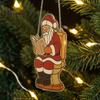 Easy to Hang Xmas Tree Ornaments Christmas Hanging Pendant with Chain, Lightweight Winter Wall Decor, Double-sided Indoor Festive Decorations Acrylic