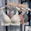 French Lace Girls Underwear Pure Desire Bra Cover No Steel Ring Small Chest Big Seamless Thin