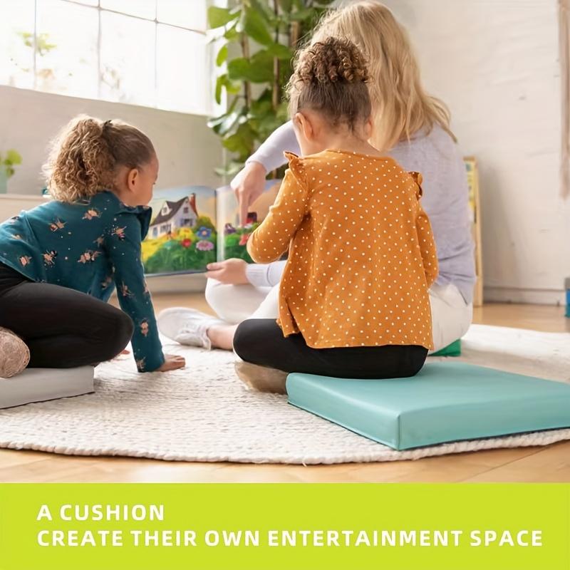 4/8pcs Elastic Floor Cushions with Handles Home Office Gaming Macaron Colors Thickened Meditation Mats Versatile Seating Decor