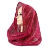 Solid Color Sequin Hooded Headscarf Breathable Soft Sequin Head Wraps Fashion Hijab  Spring Summer