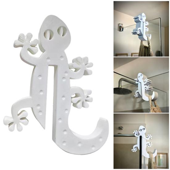 Crochet d'angle pour porte de douche en verre de salle de bain Forme d'animal imprimée en 3D Porte-serviettes Peignoir Crochets décoratifs pour porte de douche sans cadre