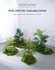 Luxury Faux Green Plant and Flower Decor - Indoor Moss and Grass Clusters for Elegant Landscaping.
