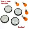 YIBO Turn Signal Light Smoke Lens Cover Set of 4 with Bulbs for Touring / Dyna / Softail / Sportster / Street Glide 883 (1986-2017)