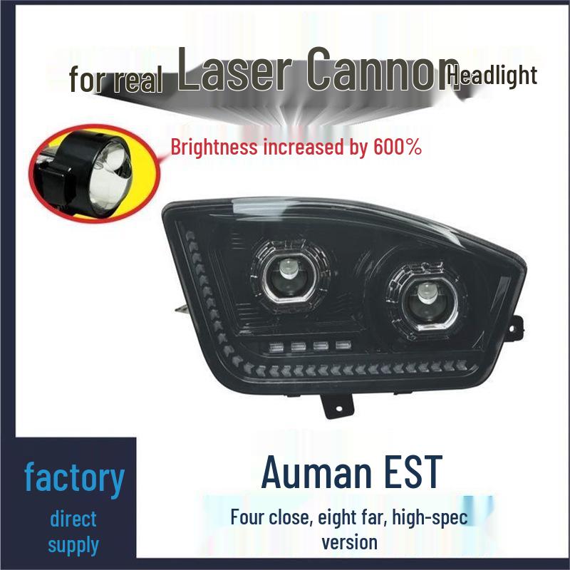 MAN EST H5 Super Bright Double Lens LED Headlight - Black Gold Standard