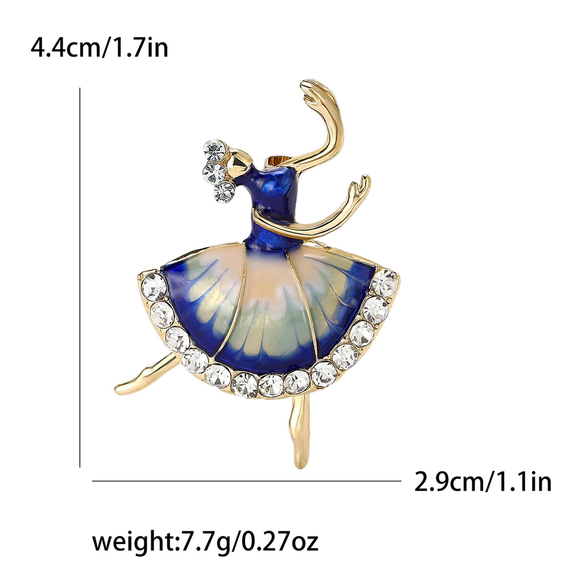 

Сплав эмаль танцовщица девушка горный хрусталь брошь мода высокого класса женский костюм корсаж украшение булавка