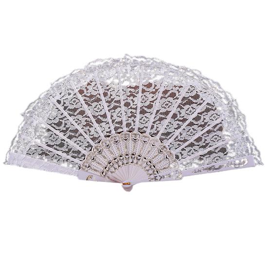 Handheld Folding Fan Faddish Delicate Lightweight Dance Fan Stylish Foldable Hand Fan with Lace Trims Folding Fan for Outdoor