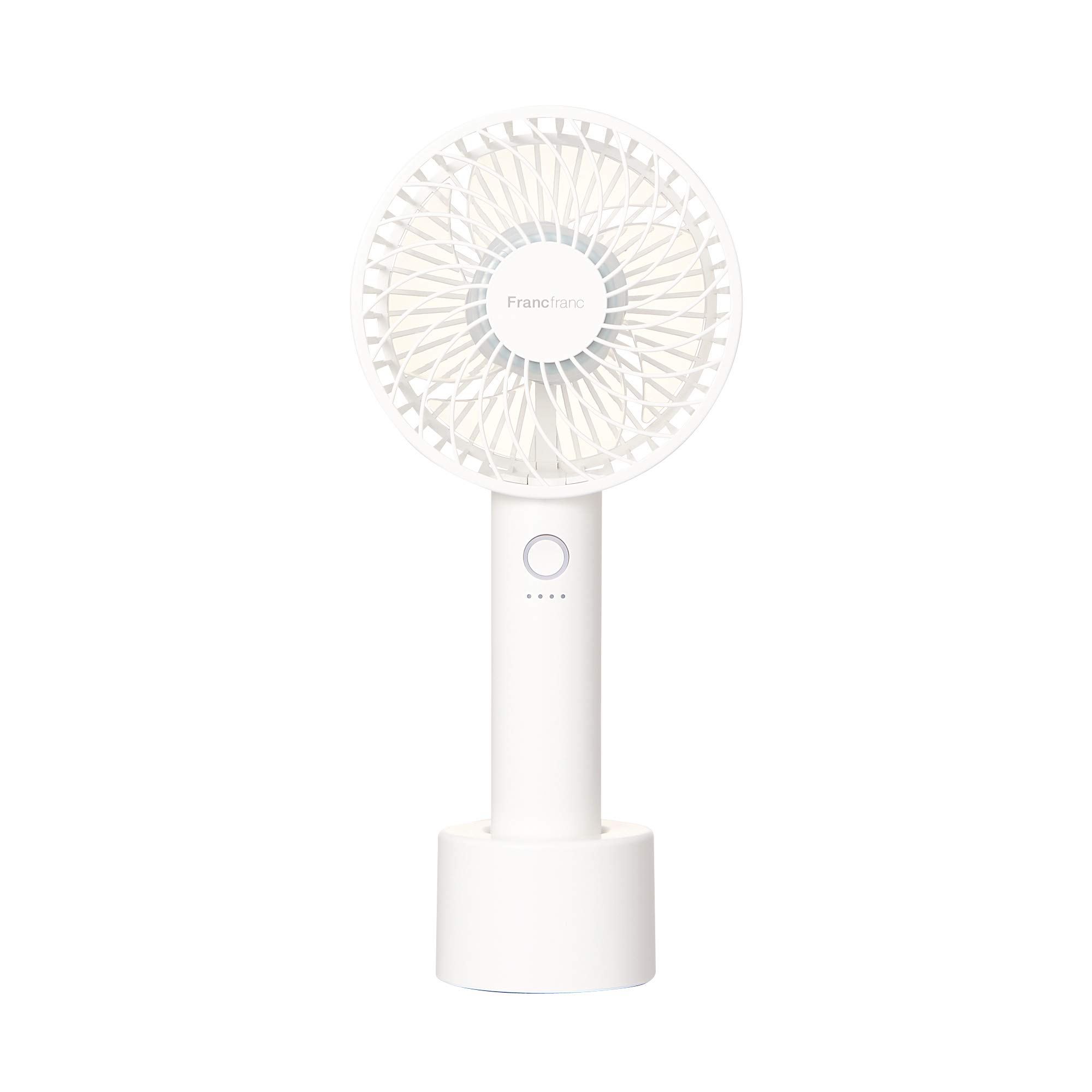 

Francfranc Francfranc Handy Portable Fan with 5 Airflow Rechargeable USB Compatible [2025 Model] Fan, White, Settings, Battery, Charging, Type-C білий