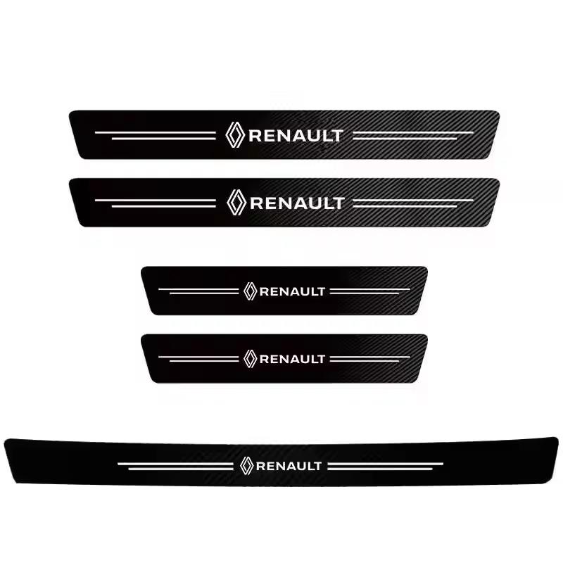 Car Threshold Protection Sticker Scratch Resistant Carbon Fiber Protection Sticker For Renault Megane 3 2 4 Clio4 5 Captur QM6 S333