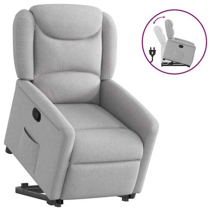 VidaXL Fauteuil inclinable gris nuage tissu 3303203