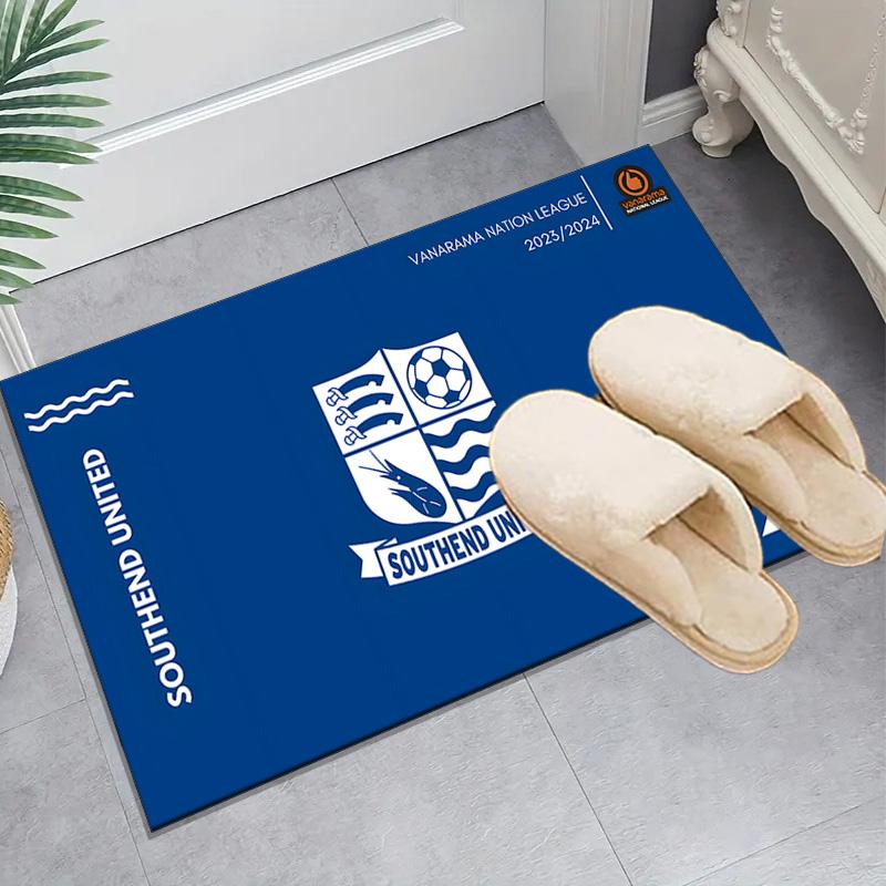 1PC Southend Crest Design Floor Mat for Living Room, Game Rooms, Office, Bedroom, Office Floor Mat Playful Design, Christmas fan gifts
