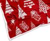 Weihnachtsrot Weiß Überwurfdecke - Weicher Flanell mit Schneeflocken Sternen Baum, Dekorativ für Zuhause Sofa Neujahr