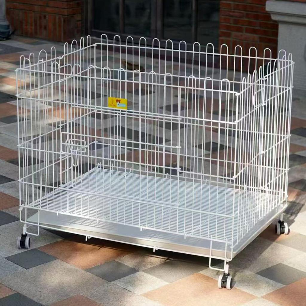 Lejia Foldable Pet Display Cage with Wheels & Tray for Cats & Dogs