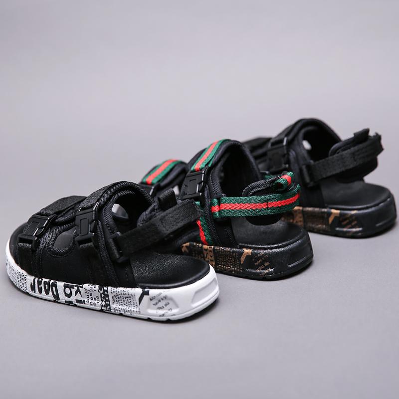 Children's Summer Fashion Lightweight Breathable Velcro Outdoor Casual Sandals Beach Shoes Slippers 26-37