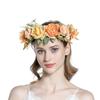 Bride Flower Headband Floral Garland Headpiece Bohemian Flower Crown Headband Boho Bridal Flower Wreath Hair Hoop