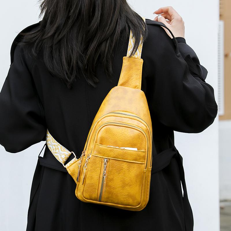 Women's Chest Bag Commuter Waist Bag Vintage Crossbody Bag