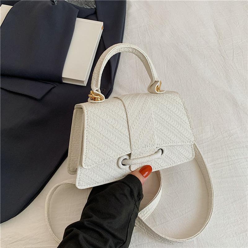 Chic Simple Crossbody Bag For Women Street Style Pu Leather Square Shoulder Bag