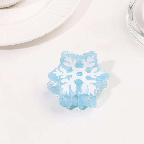 Strong Grip Hair Claw Christmas Themed Hair Clip Christmas Tree Gingerbread Man Snowflake Pattern