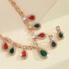 Vintage Colored Necklace Earring Set