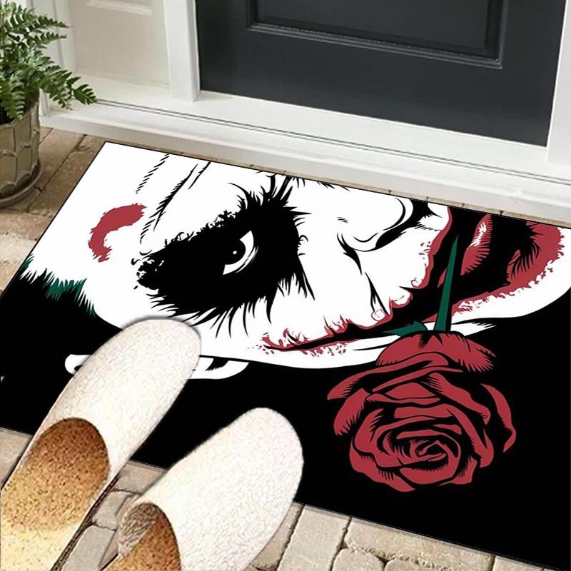 Cool clown Pattern Office Rug Chair Mat, Game Carpet, Suitable for Front Door, Bedroom, Living Room, Desk, Holiday Gift