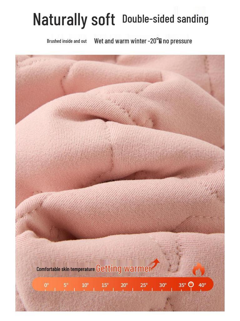 Winter Kids' Fleece-lined Cotton Jacket & Pants Set - Warm School Uniform for Boys & Girls