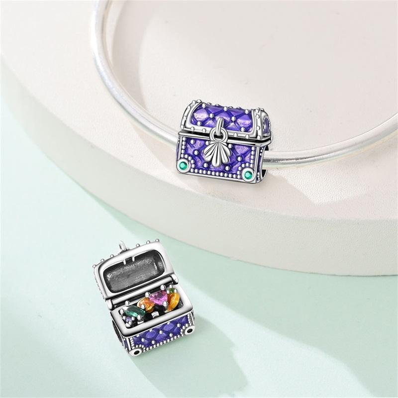 Copperoriginal Colorful Butterfly Charms Chameleon Travel Perfume Heart Charm Bead For 3Mm Bracelet Women Fine Jewelry Gift