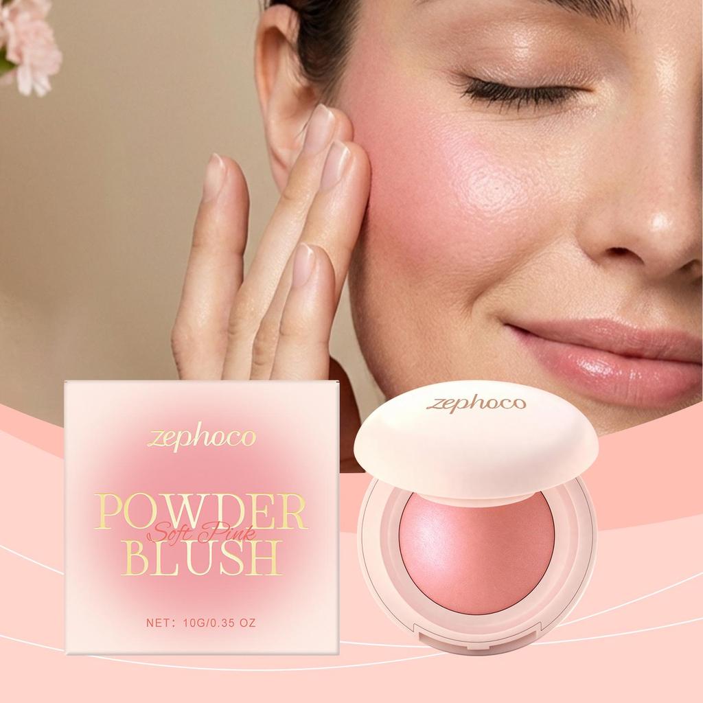 Zephoco Soft Pink Silky Moisturizing Blush for a Rosy Natural Glow