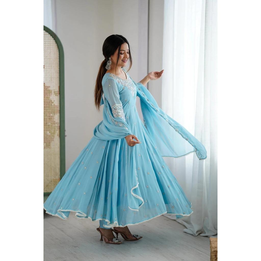 Indian Bollywood Pakisatni Anarkali Suit Beautiful Wedding Wear Salwar Kameez