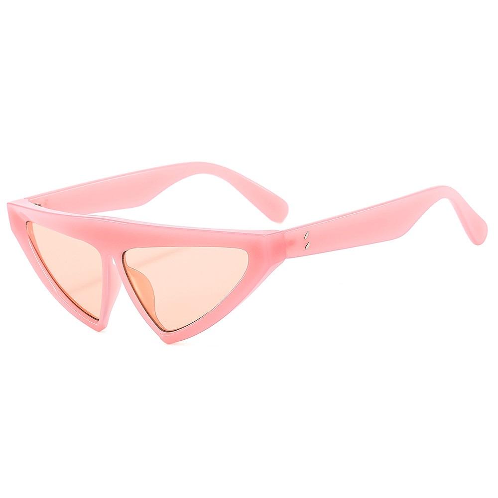 

Vintage Cat Eye Sunglasses For Women UV400 Protection Triangle Designer Shades Female Fashion Eyewear as picture