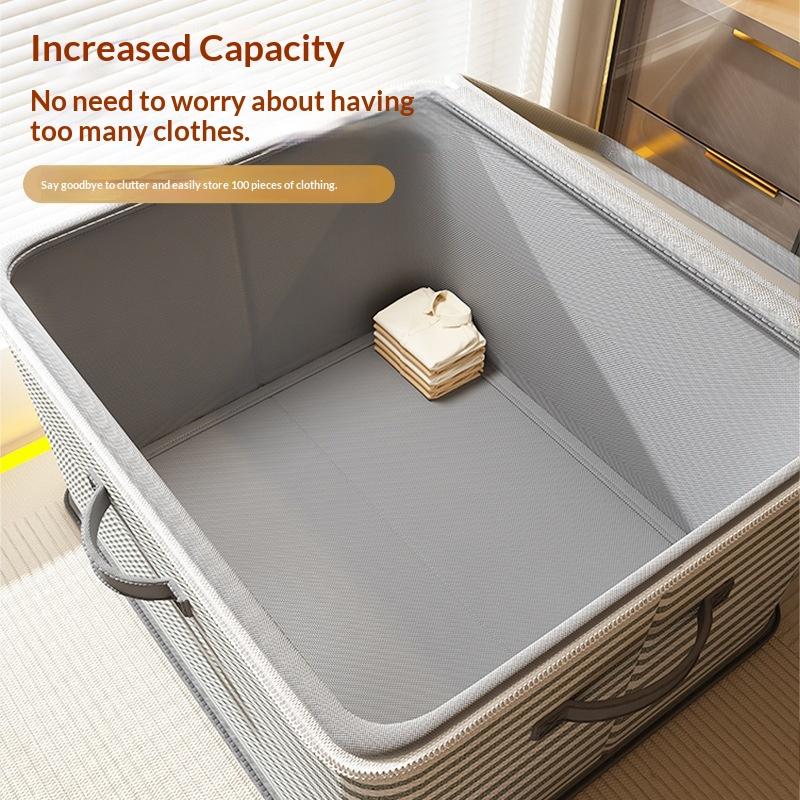 Lockable Storage Box Dustproof Organizers Non-Woven Wardrobe Space Saving Bag House-Moving Bedding Box Travel Storage