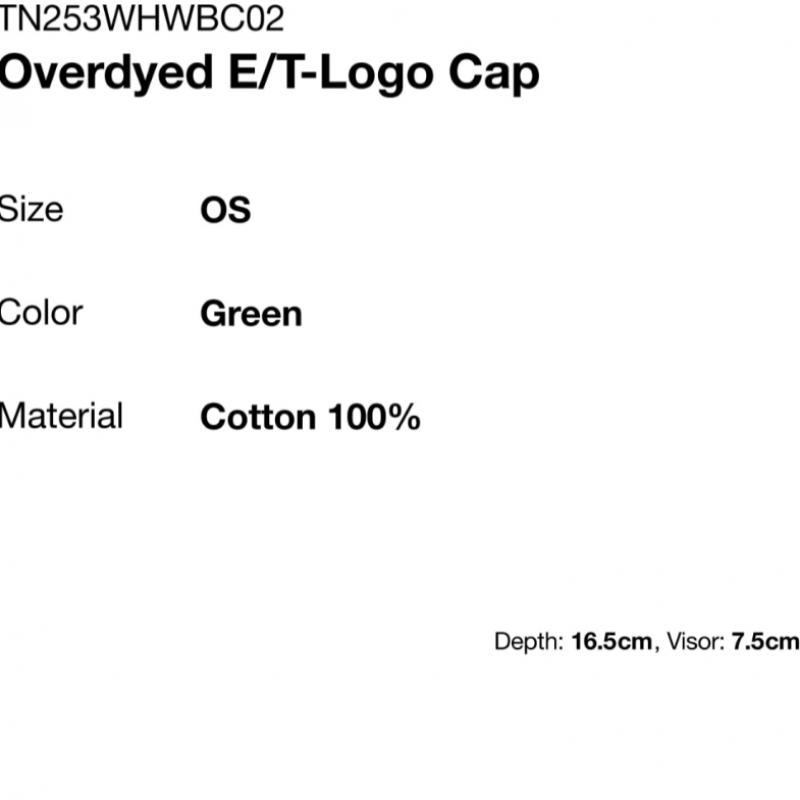 ThisisnEvErThaT OvErdyEd E T Logo Cap grEEn Fw25
