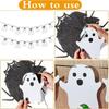 1 Zestaw Halloweenowy Uroczy Biały Baner Ducha Festiwal Duchów Girlandy Domowe Dekoracja Szczęśliwego Dnia Halloween Biały Baner Ducha Dekoracja